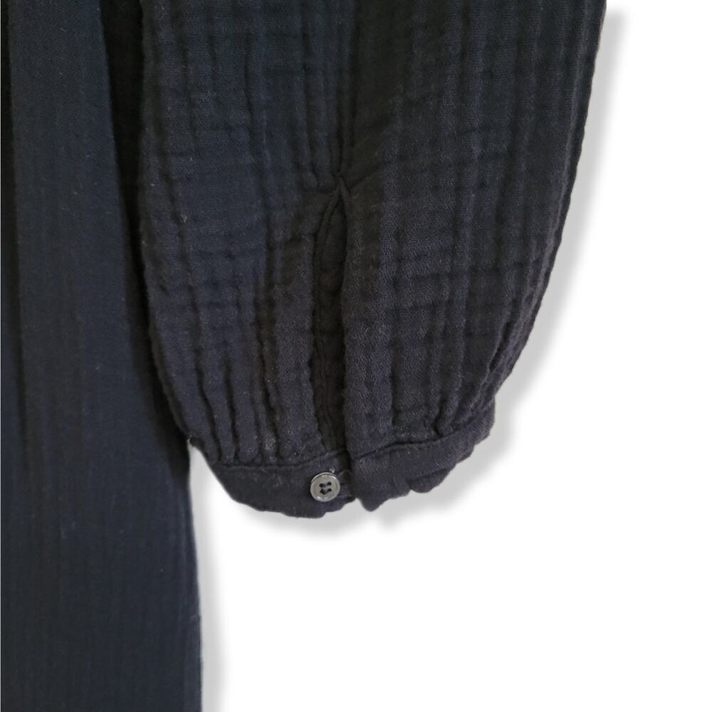 Xirena Mia Dress Black Maxi Gauze Long Sleeve Lightweight Ruffle Size Medium - Picture 12 of 12